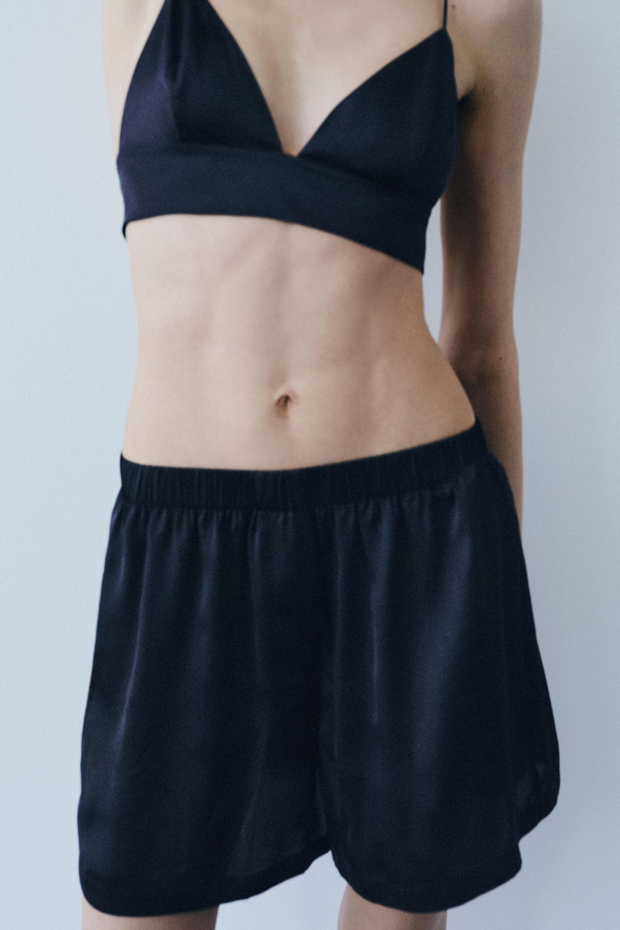 SATIN TRIANGLE BRALETTE